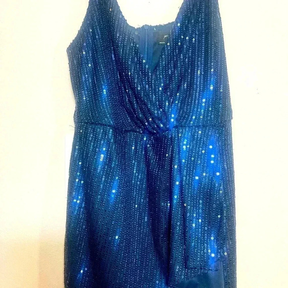 Navy Blue Sequin Dress - Picture 3 of 6